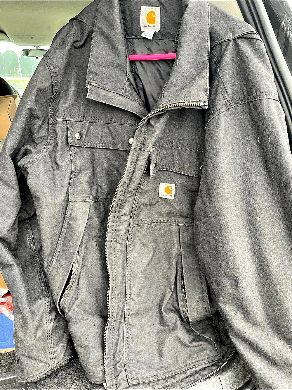 Carhartt Men's Black Jacket Quick Duck XL